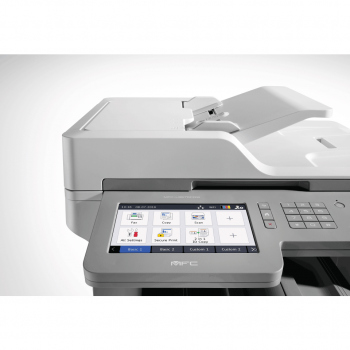 Preview: Brother MFC-L9570CDW Professioneller WLAN 4-in-1 Farblaser-Mulitfunktionsdrucker mit Touchscreen, 80 Blatt Duplex - Abbildung zeigt Gerät mit optionalem Zubehör*