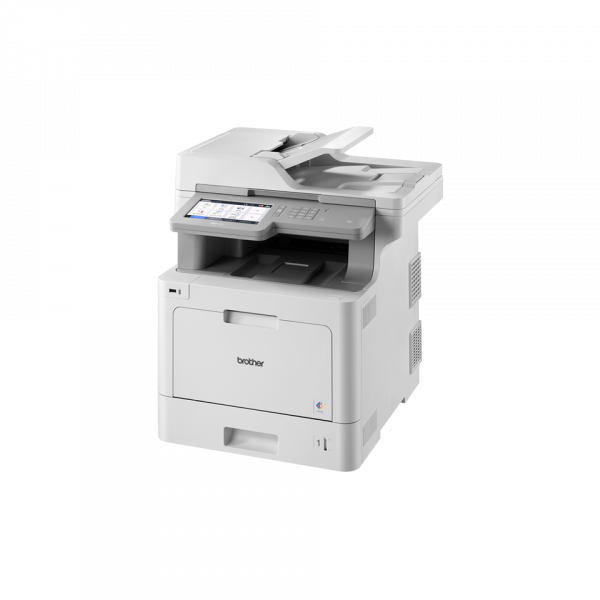 Brother MFC-L9570CDW Professioneller WLAN 4-in-1 Farblaser-Mulitfunktionsdrucker mit Touchscreen, 80 Blatt Duplex - Abbildung zeigt Gerät mit optionalem Zubehör*